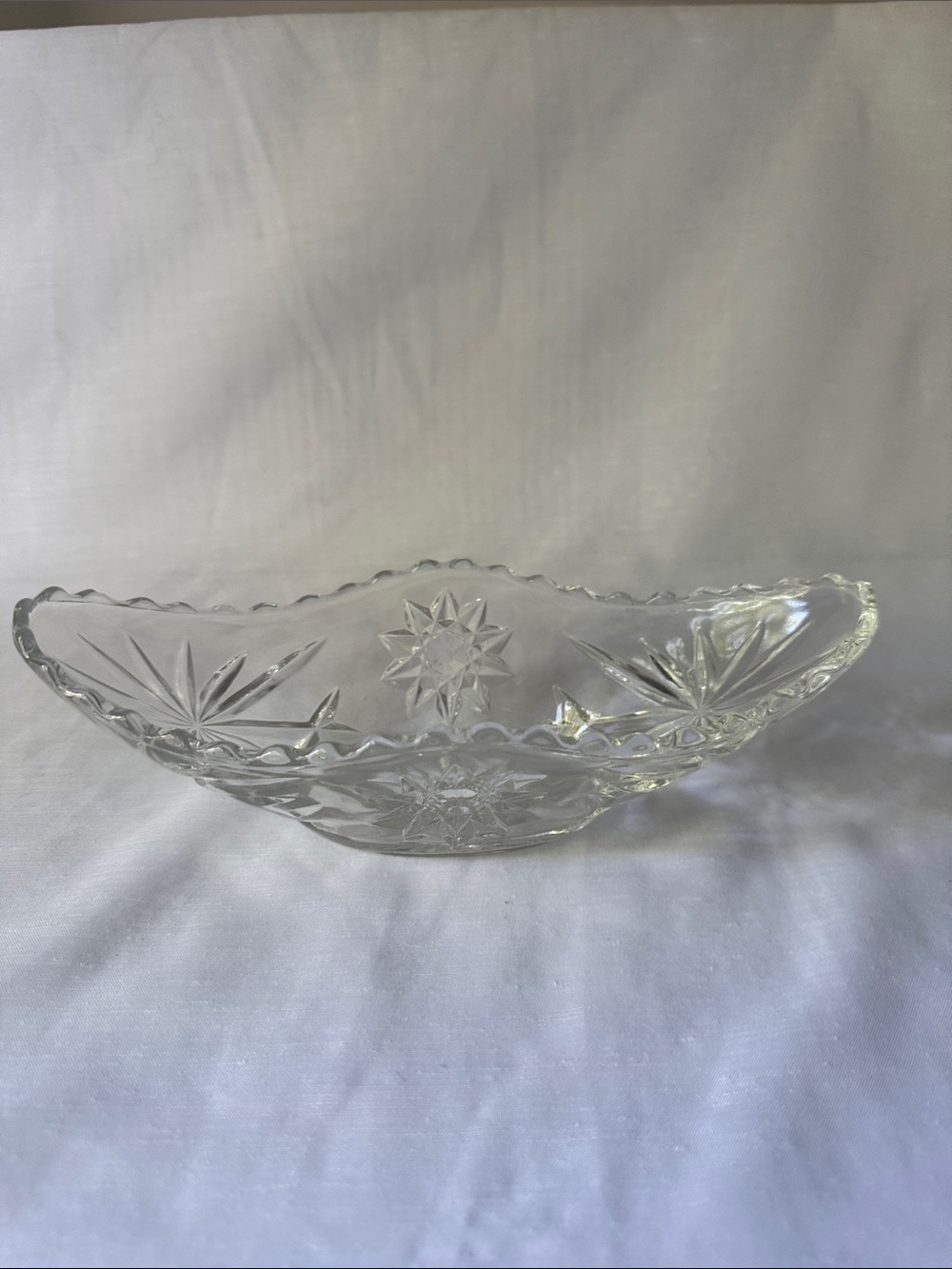 Pressed Glass Decorative Bowl - Clear